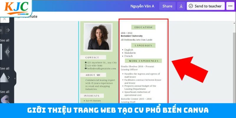 Giới thiệu trang web tạo CV phổ biến Canva